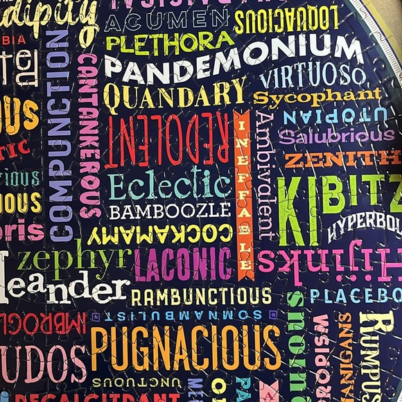 🧩 500 piece eeboo Round puzzle “100 Great Words”. Quality. Fun. Poster. Complete - Picture 6 of 12